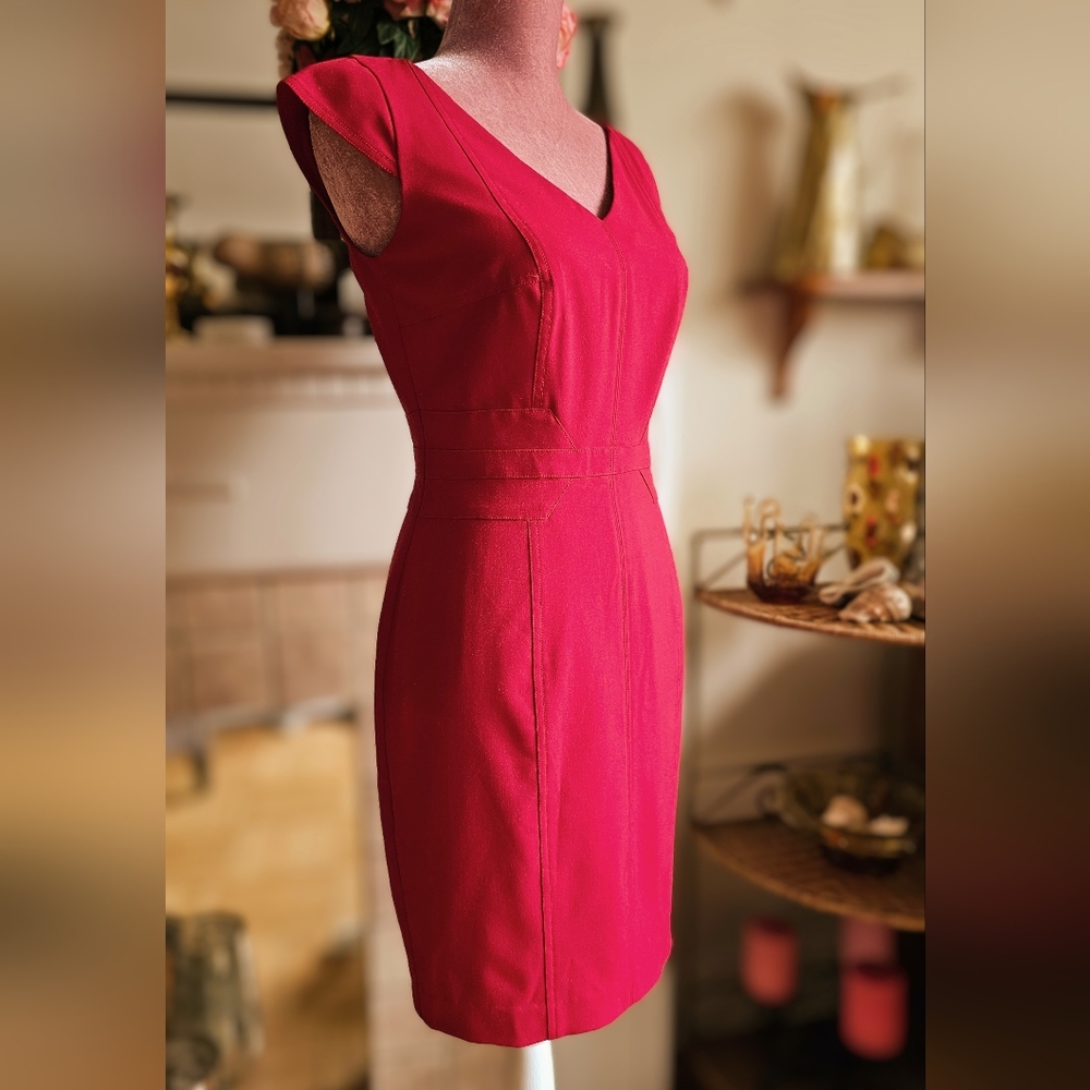 Andrew Marc Sheath Dress. Little Red Dress. Lady In Red Dress. Marc New York.